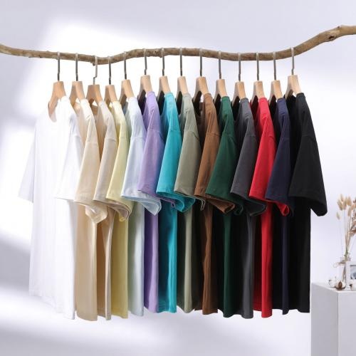 Solid color custom crew neck short sleeve