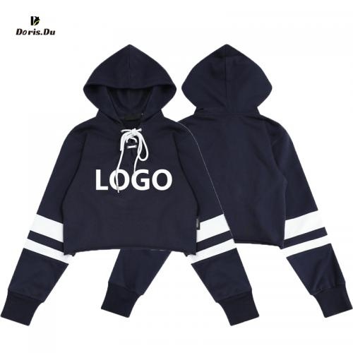 Women Street Wear Long Drawstring Hoodie
