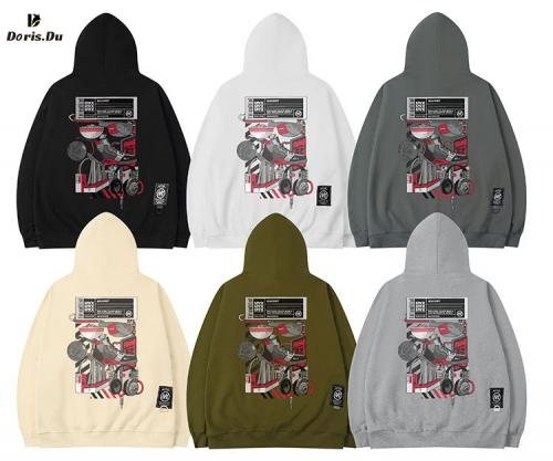 New Clothing Back Print Pull Over Hoodie