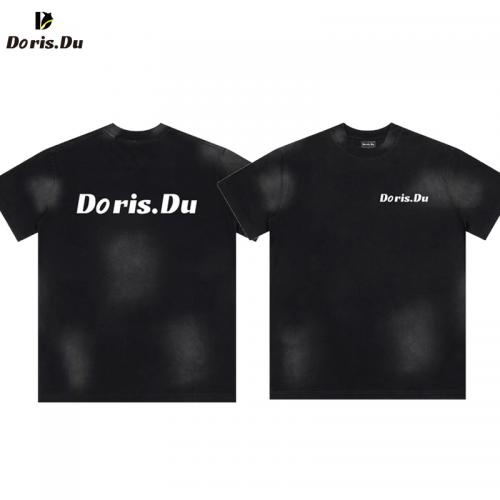 Tie-dye Solid Color Black Tshirt
