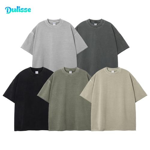 Washed  Breathable Solid Color Cotton Tshirt