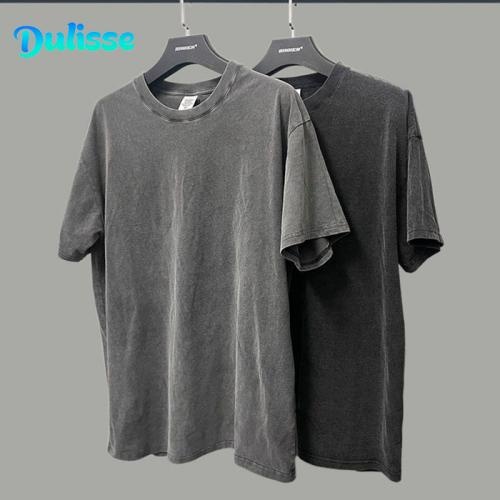 High Street Loose Solid Color Cotton Custom Tshirt