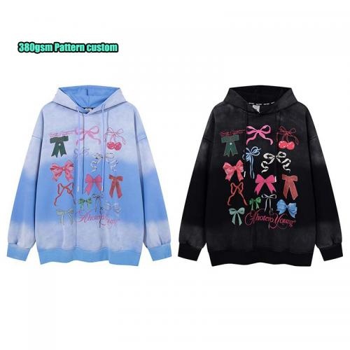 380gsm custom screen print unisex boxy fit hoodies for men