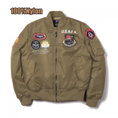 Trendy Custom casual plus size 100%nylon Cotton Thick Zipper unisex Jacket for Men
