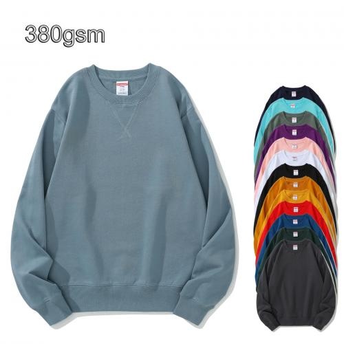 Autumn 380Gsm 100% Cotton Heavyweight Loop Custom Inverted Blank  Print Men Pullover Hoodie ﻿