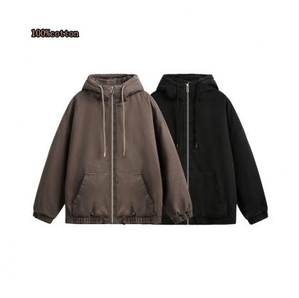 College Letter Printed Clip Custom Boxy Fit Screen Print Premium Zipper Men 100% Cotton Hoodie